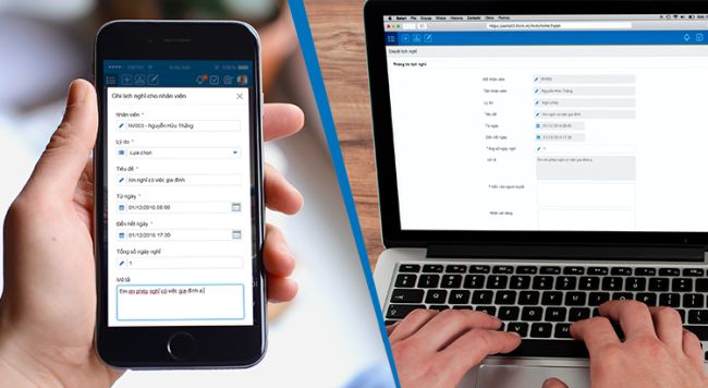 Xin nghỉ phép đơn giản chỉ với một click 